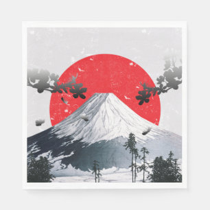 Cherry Blossoms Mount Fuji Japan Napkin