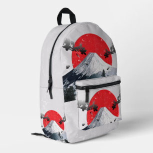 Cherry Blossoms Mount Fuji Japan Printed Backpack