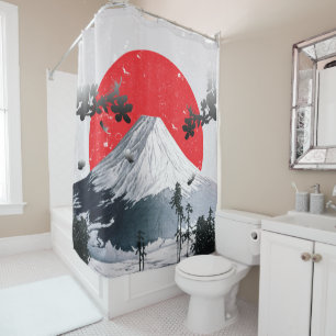 Cherry Blossoms Mount Fuji Japan Shower Curtain