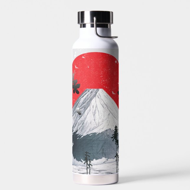 Cherry Blossoms Mount Fuji Japan Water Bottle (Left)
