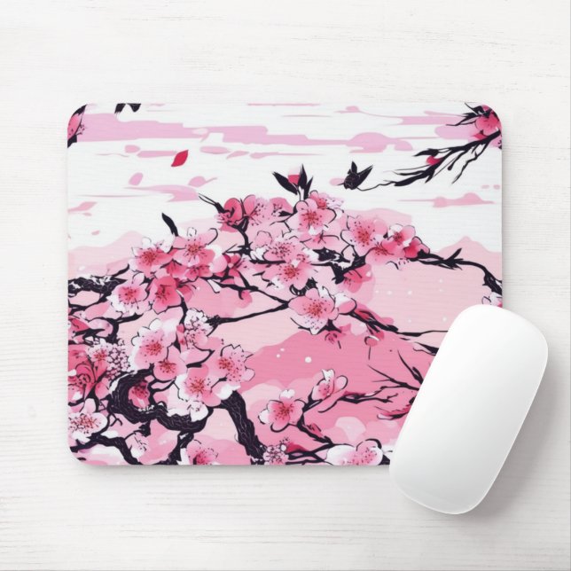 Cherry blossoms  mouse mat (With Mouse)