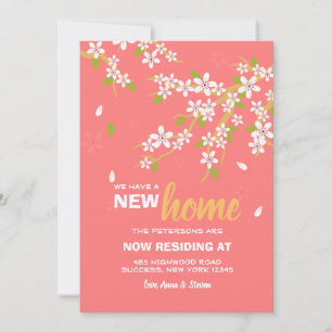 Cherry Blossoms New Home Announcement