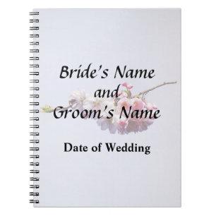 Cherry Blossoms on a Branch Wedding Products Notebook
