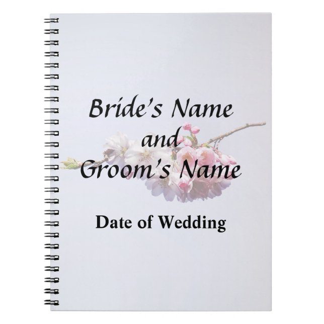 Cherry Blossoms on a Branch Wedding Products Notebook (Front)