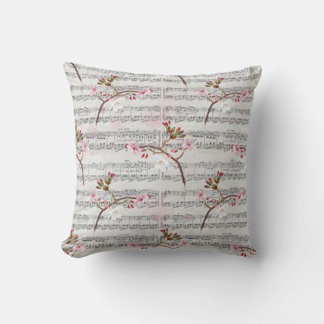 Cherry Blossoms on Music Cushion (Front)