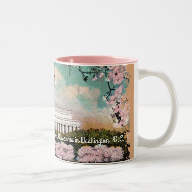 Cherry Blossoms Painted Coffee Mug (Right)