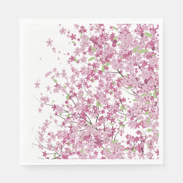 Cherry Blossoms Paper Napkins (Front)