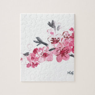 Cherry blossoms pink flowers jigsaw puzzle