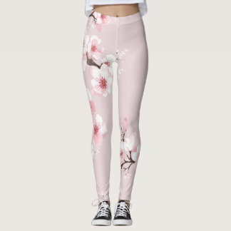 Cherry Blossoms Pink Leggings