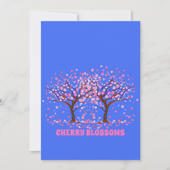 Cherry Blossoms Pink Snow Globe Invitation (Front)