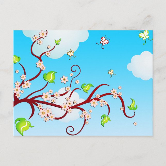 Cherry Blossoms Postcard (Front)