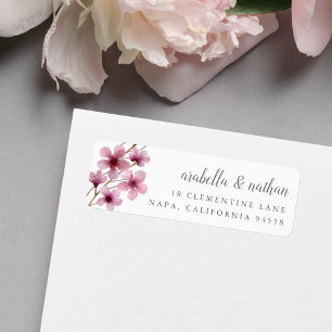 Cherry Blossoms Return Address