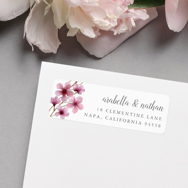 Cherry Blossoms Return Address (Creator Uploaded)