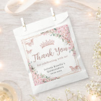 Cherry Blossoms Rose Gold Butterflies Quinceanera