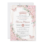 Cherry Blossoms Rose Gold Butterflies Quinceañera