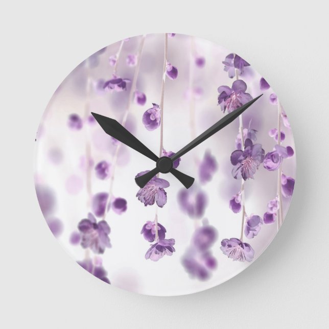 Cherry blossoms round clock (Front)