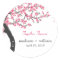 Cherry Blossoms Round Favour Sticker