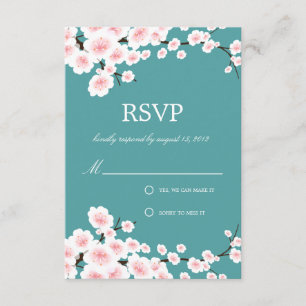CHERRY BLOSSOMS   RSVP CARD