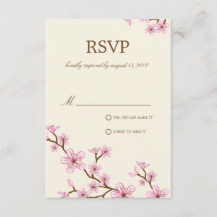 CHERRY BLOSSOMS   RSVP CARD