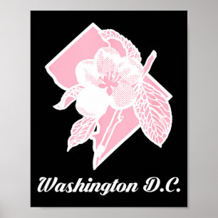 Cherry Blossoms Sakura Flower On Washington Distri Poster