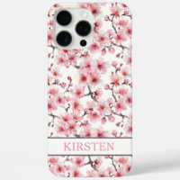 Cherry Blossoms Sakura Pattern Monogrammed
