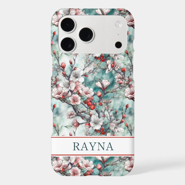 Cherry Blossoms Sakura Print Monogrammed (Back)