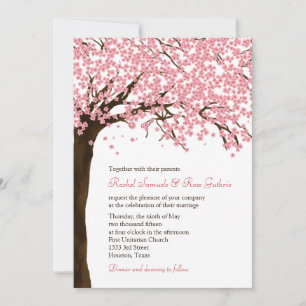 Cherry Blossoms / Sakura Watercolor Wedding Invitation