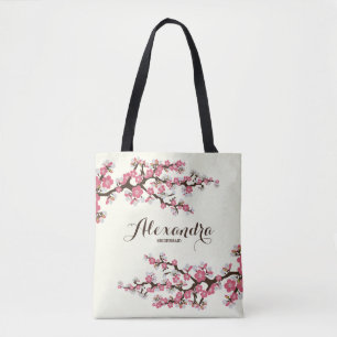 Cherry Blossoms Sakura Wedding Party Tote (pink)