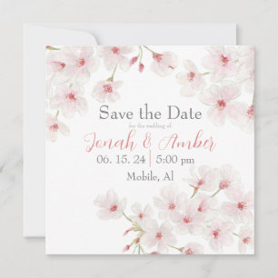 Cherry Blossoms Save The Date