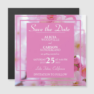 Cherry Blossom's Save the Date Magnetic Invitation