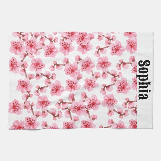 cherry blossoms Serenity  Tea Towel (Horizontal)