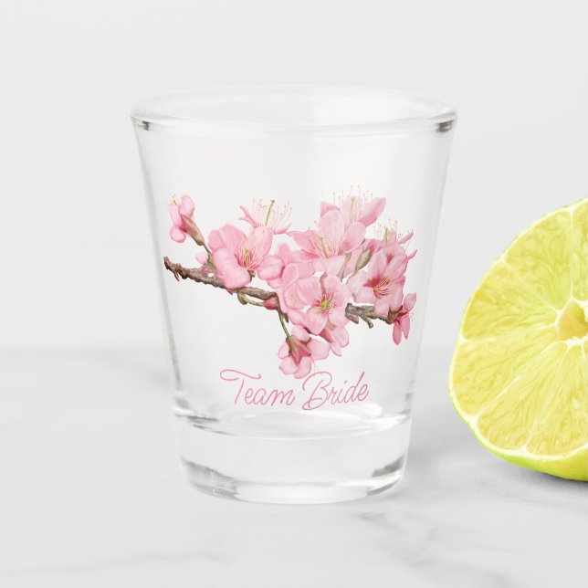 Cherry blossoms Shot Glass (Front)