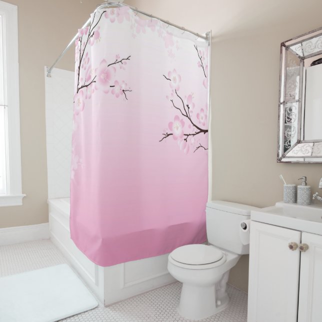 Cherry Blossoms Shower Curtain (In Situ)