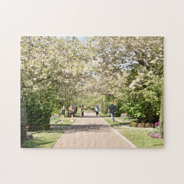 Cherry Blossoms Spring Regent's Park London UK Jigsaw Puzzle (Horizontal)