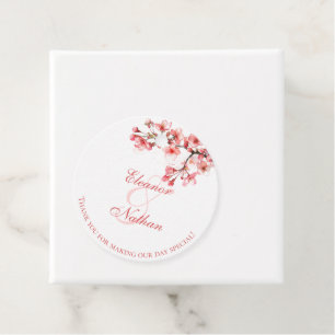 Cherry Blossoms Spring Wedding Favour Tags