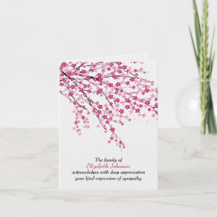 Cherry Blossoms Sympathy Thank You Card