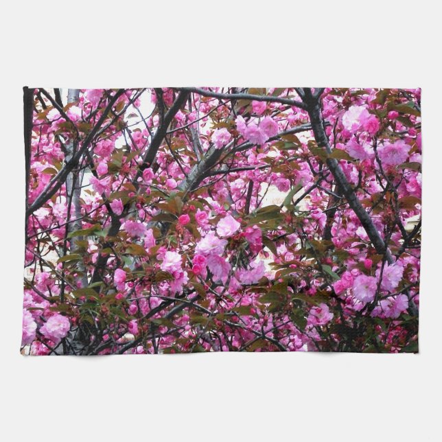 Cherry Blossoms Tea Towel (Horizontal)