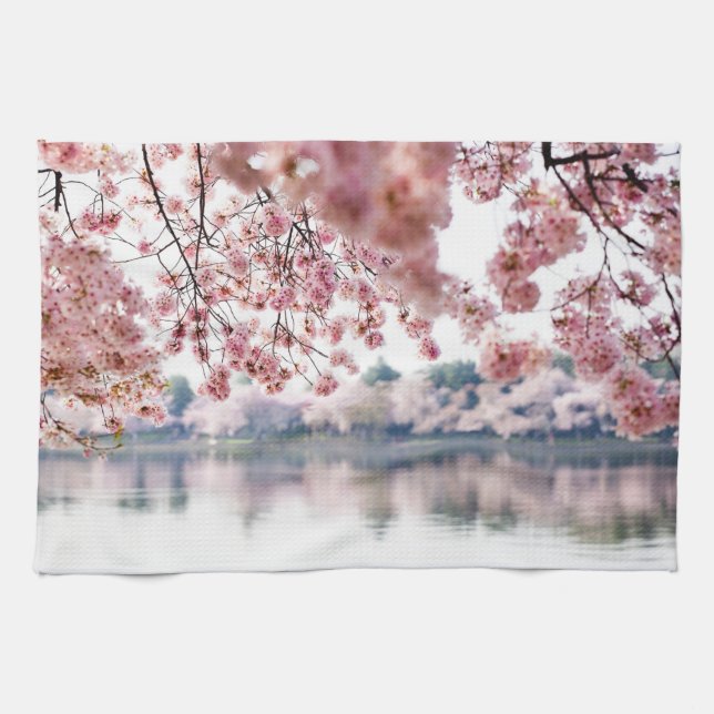 Cherry Blossoms Tea Towel (Horizontal)
