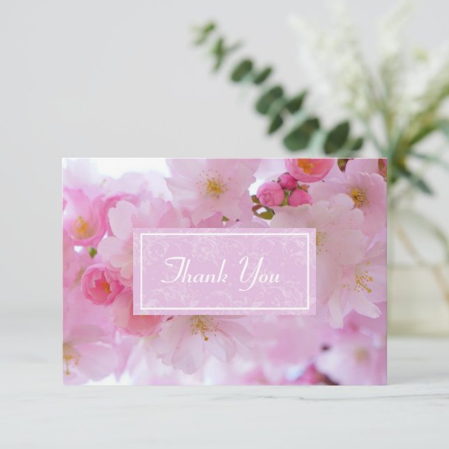 Cherry Blossoms Thank You Card (Standing Front)