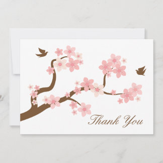 Cherry Blossoms Thank You Note Note Card