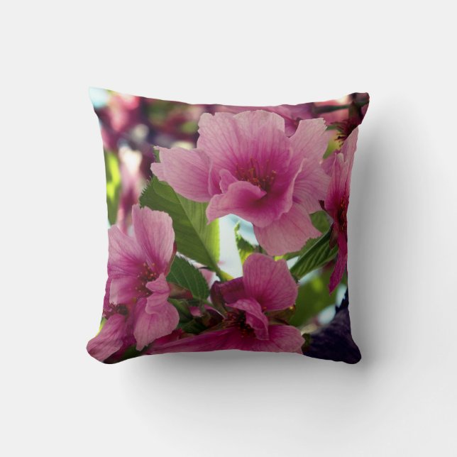Cherry Blossoms Throw Cushion (Front)