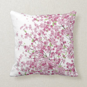 Cherry Blossoms Throw Pillow
