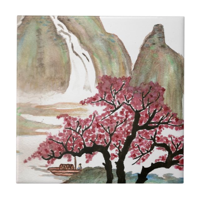 Cherry Blossoms Tile (Front)