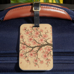 Cherry Blossoms - Traditional Japanese Art Style Luggage Tag