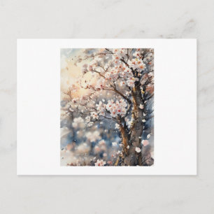 Cherry Blossoms Tree, Postcard