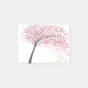 Cherry blossoms tree watercolour post-it notes