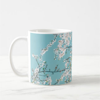 Cherry Blossoms: Turquoise Floral Trend Coffee Mug
