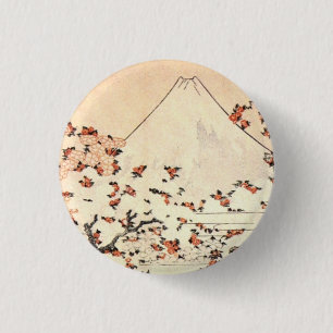 Cherry Blossoms under Mount Fuji 3 Cm Round Badge