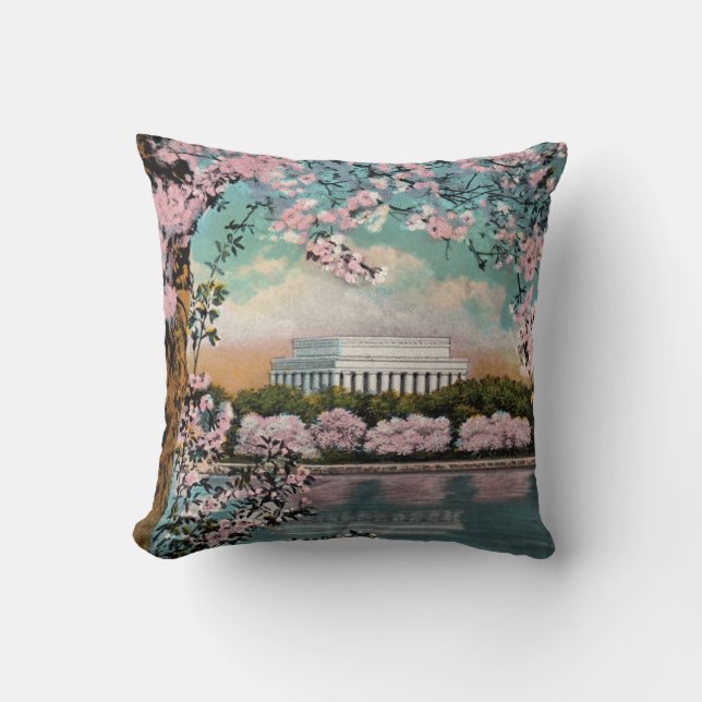 Cherry Blossoms Vintage Cushion (Front)