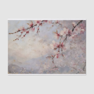 Cherry Blossoms Watercolor Decoupage  Tissue Paper